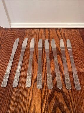 Stanley Roberts Verona Stainless‎ Silverware Butter knives Japan MCM Lot of 8